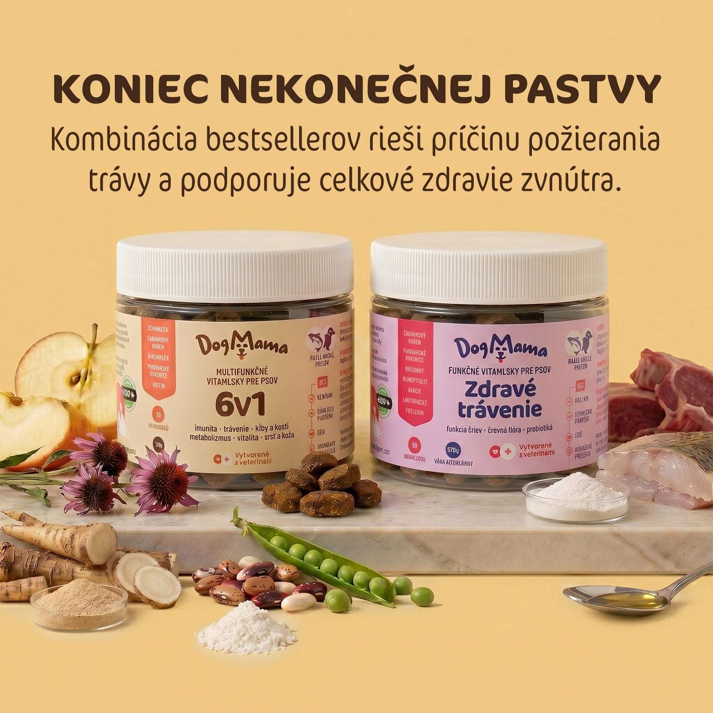 Kombo proti jedeniu trávy