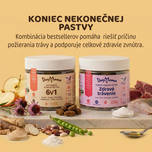 Kombo proti jedeniu trávy