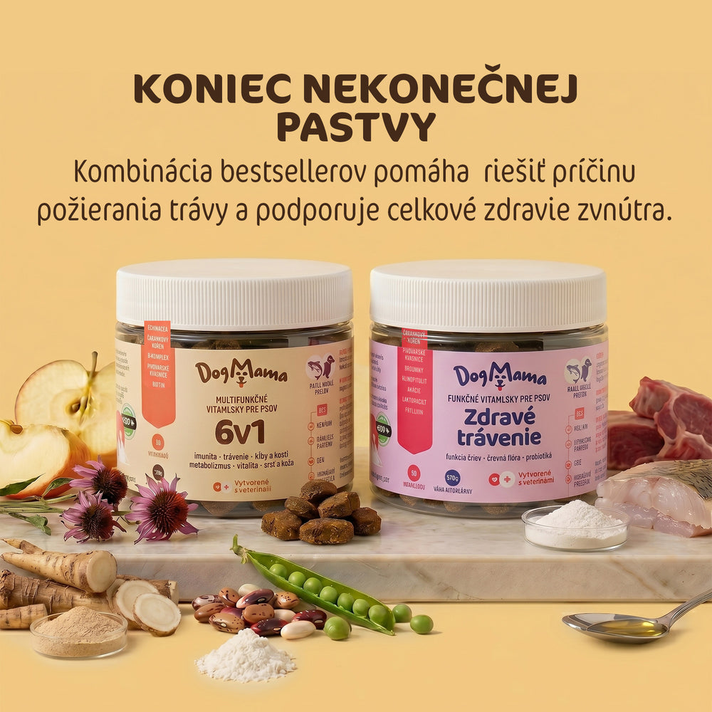 Kombo proti jedeniu trávy
